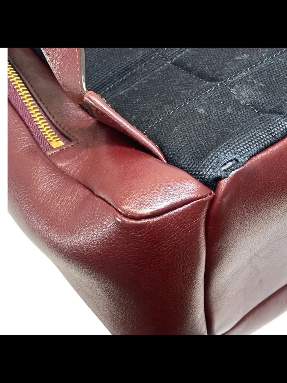 Mulberry Leather Backpack in Burgundy